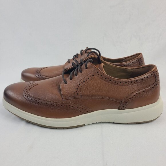 Florsheim Mens Brown Leather Wingtip Oxford Shoes Comfortech Size 10EEE main image 4
